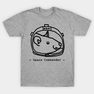 Space Commander Rat Astronaut Portrait T-Shirt